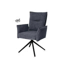 Silla ELLEN, en gris oscuro, vista en perspectiva