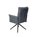 Silla ELLEN, en gris oscuro, vista trasera en perspectiva