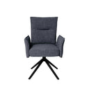 Silla ELLEN, en gris oscuro, vista frontal