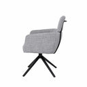 Silla JANICE, en gris claro, vista lateral