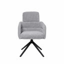 Silla JANICE, en gris claro, vista frontal