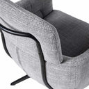Silla JANICE, en gris claro, detalle del acabado
