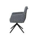 Silla JANICE, en gris oscuro, vista lateral