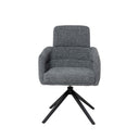 Silla JANICE, en gris oscuro, vista frontal