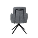 Silla JANICE, en gris oscuro, vista trasera