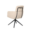 Silla JANICE, en beige, vista trasera en perspectiva