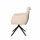 Silla JANICE, en beige, vista lateral
