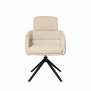 Silla JANICE, en beige, vista frontal