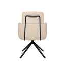 Silla JANICE, en beige, vista trasera