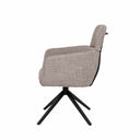Silla JANICE, en taupe, vista lateral