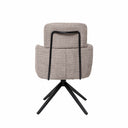 Silla JANICE, en taupe, vista trasera