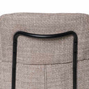 Silla JANICE, en taupe, detalle del acabado