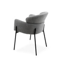 Silla SALLY, en gris claro, vista trasera en perspectiva