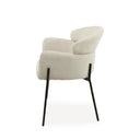 Silla SALLY, en beige, vista lateral