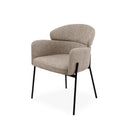 Silla SALLY, en taupe, vista en perspectiva