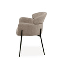 Silla SALLY, en taupe, vista lateral