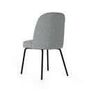 Silla MAXIME, en gris claro, vista trasera en perspectiva