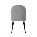 Silla MAXIME, en gris claro, vista trasera