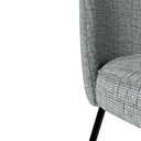 Silla MAXIME, en gris claro, detalle del acabado