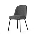 Silla MAXIME, en gris oscuro, vista en perspectiva