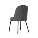 Silla MAXIME, en gris oscuro, vista trasera en perspectiva