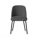 Silla MAXIME, en gris oscuro, vista frontal