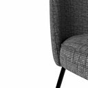 Silla MAXIME, en gris oscuro, detalle del acabado