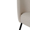 Silla MAXIME, en beige, detalle del acabado