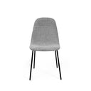 Silla DANA, en gris, vista trasera en perspectiva