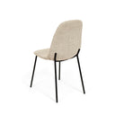 Silla DANA, en beige, vista frontal