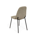 Silla DANA, en taupe, vista trasera en perspectiva