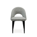 Silla DORIS, en gris claro, vista frontal