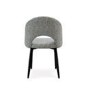 Silla DORIS, en gris claro, vista trasera