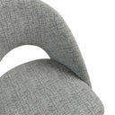 Silla DORIS, en gris claro, detalle del acabado