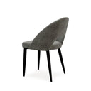 Silla DORIS, en gris oscuro, vista trasera en perspectiva