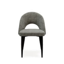 Silla DORIS, en gris oscuro, vista frontal