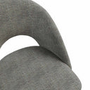 Silla DORIS, en gris oscuro, detalle del acabado
