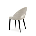 Silla DORIS, en beige, vista trasera en perspectiva
