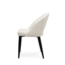 Silla DORIS, en beige, vista lateral