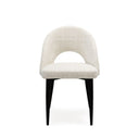 Silla DORIS, en beige, vista frontal