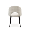 Silla DORIS, en beige, vista trasera