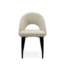 Silla DORIS, en taupe, vista frontal