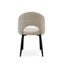 Silla DORIS, en taupe, vista trasera