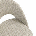 Silla DORIS, en taupe, detalle del acabado