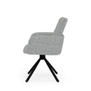 Silla LINDA, en gris claro, vista lateral