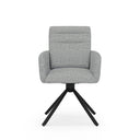 Silla LINDA, en gris claro, vista frontal