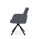 Silla LINDA, en gris oscuro, vista lateral