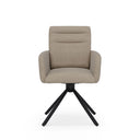 Silla LINDA, en taupe, vista frontal