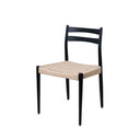 Silla BONNIE, en negro, vista en perspectiva