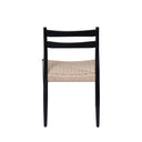 Silla BONNIE, en negro, vista trasera
